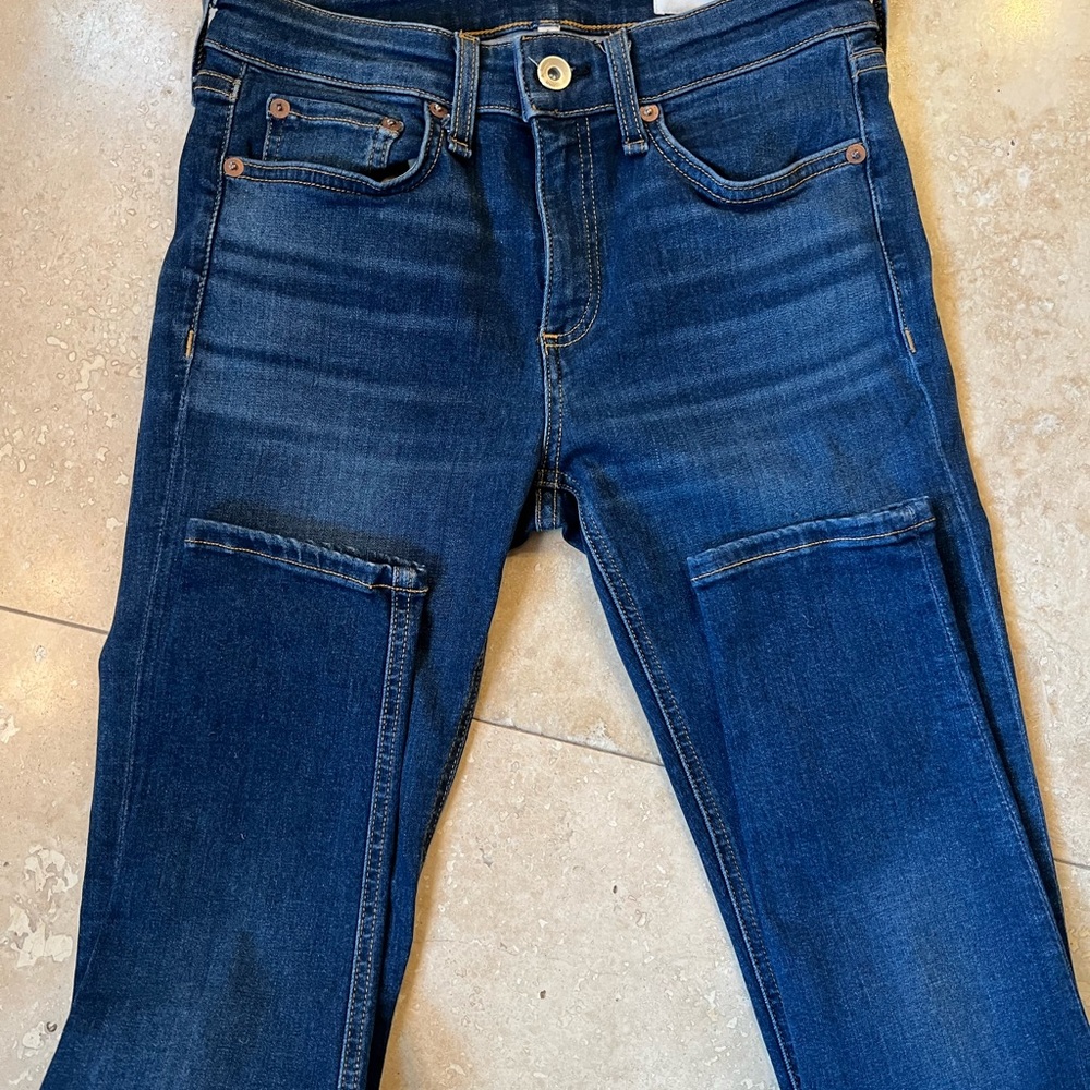 Rag & bone cate mid-rise ankle skinny jeans.